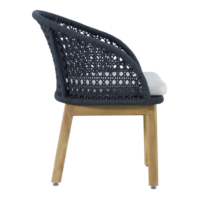 Cargue la imagen en el visor de la galería, Silla de madera Trinity para exterior e interior color Azul marino - HUC41295-AZM

