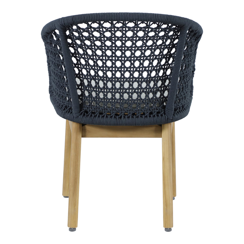 Cargue la imagen en el visor de la galería, Silla de madera Trinity para exterior e interior color Azul marino - HUC41295-AZM
