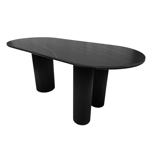 Comedor Tropicalito negro 1.8 M  + 6 sillas JY6165XM2