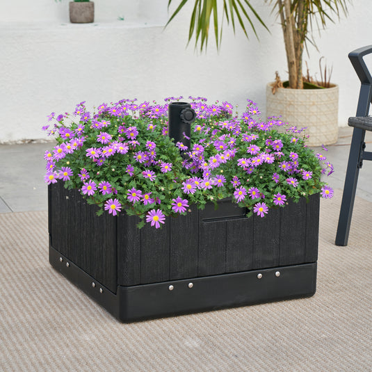 Base para sombrilla plegable TWOK color negro - 23975CT