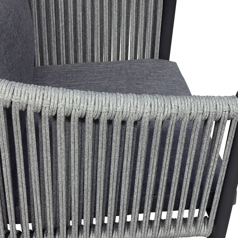 Cargue la imagen en el visor de la galería, Silla de aluminio TY color carbón - GLA6347510-CH
