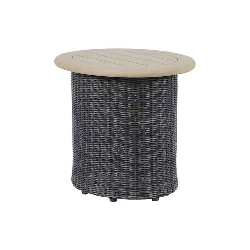 Load image into Gallery viewer, Mesa bistro de madera 50 cm Tyler para exterior color gris - HUC29176
