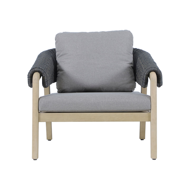 Cargue la imagen en el visor de la galería, Set triple de madera para exterior Tyler color gris y natural - HUC41271-73-74-76
