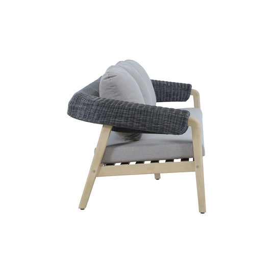 Set triple de madera para exterior Tyler color gris y natural - HUC41271-73-74-76