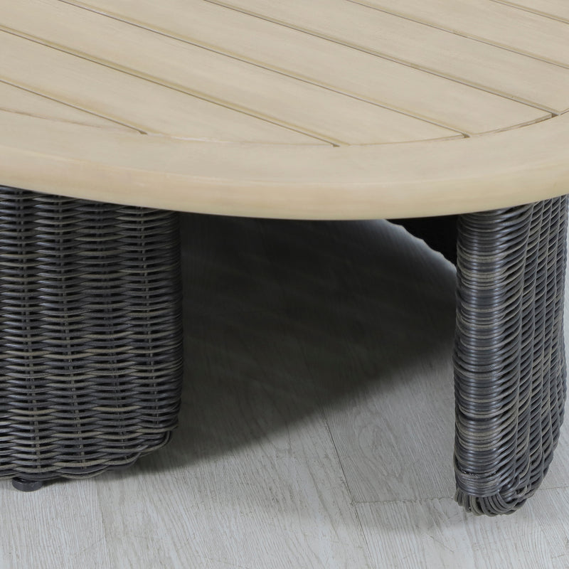 Cargue la imagen en el visor de la galería, Set triple de madera para exterior Tyler color gris y natural - HUC41271-73-74-76
