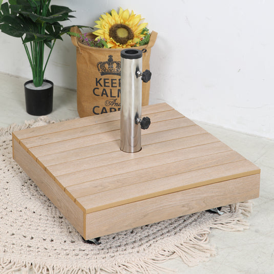 Base para sombrilla UZI color natural estilo madera - 23875AWP
