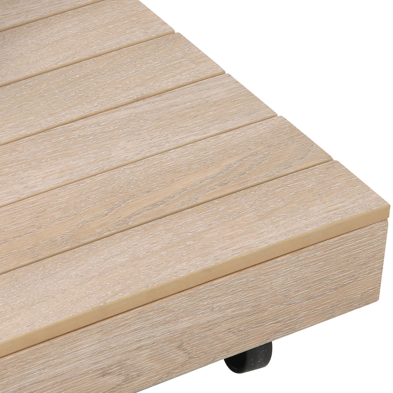 Cargue la imagen en el visor de la galería, Base para sombrilla UZI color natural estilo madera - 23875AWP
