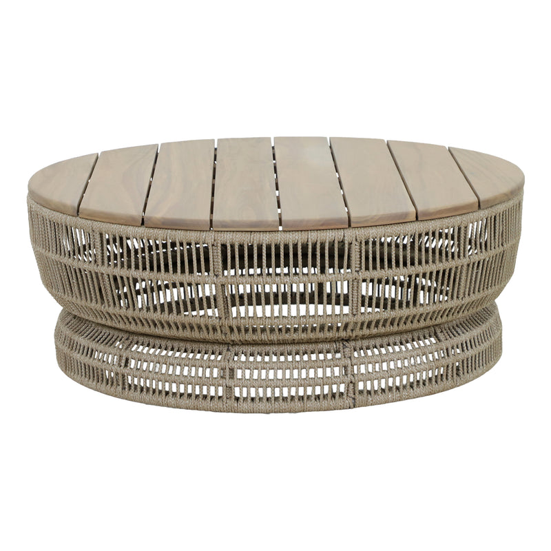 Cargue la imagen en el visor de la galería, Mesa de centro rendoda 1M Volcano de madera - HUC28511
