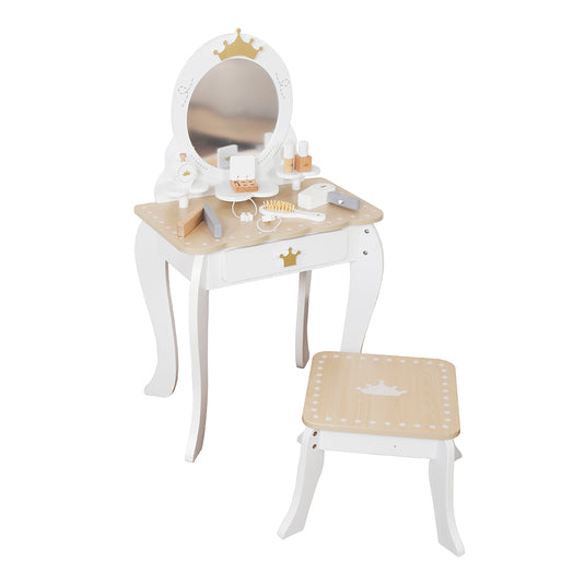 Tocador Infantil de princesas en madera color blanco - W08H206