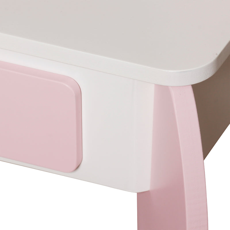 Cargue la imagen en el visor de la galería, Tocador de madera Infantil color rosa - W08H223

