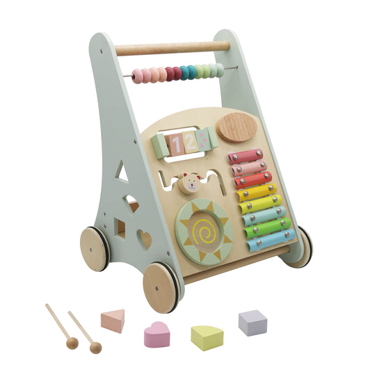 Andadera para bebe interactiva de madera - W08J001G-2