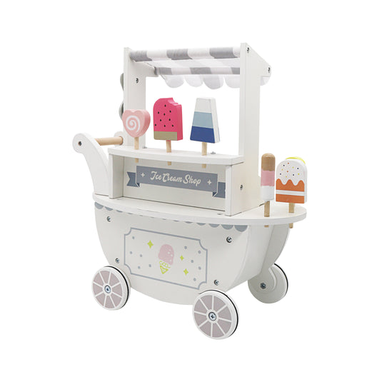 White children's ice cream cart toy - W10A234