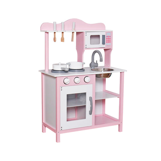 Juego de cocina de madera color rosa - W10C404I