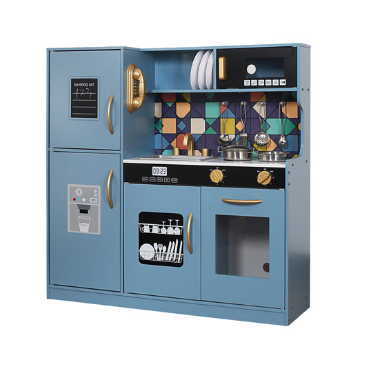 Juego de cocina infantil de madera color Azul - W10C955