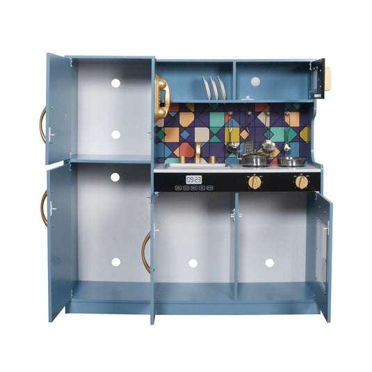 Blue Wooden Kids' Kitchen Playset - W10C955