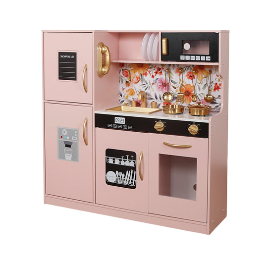 Juego de cocina infantil de madera color Rosa - W10C955B