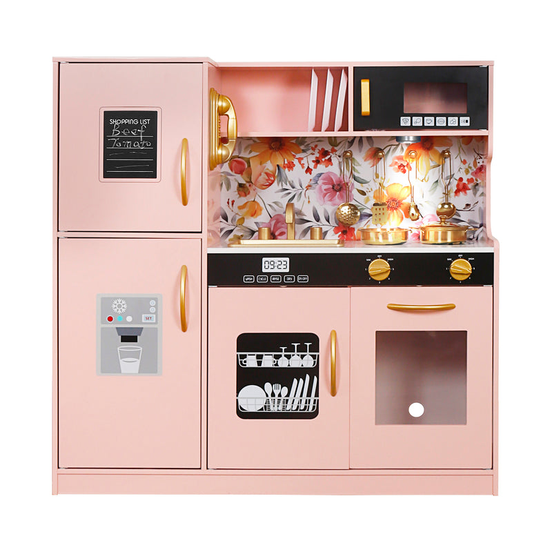 Load image into Gallery viewer, Pink Wooden Children's Play Kitchen - W10C955B
