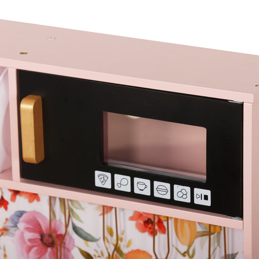 Pink Wooden Children's Play Kitchen - W10C955B