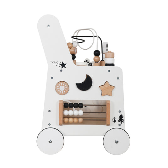 Andadera infantil de cuentas color blanco - W16E248