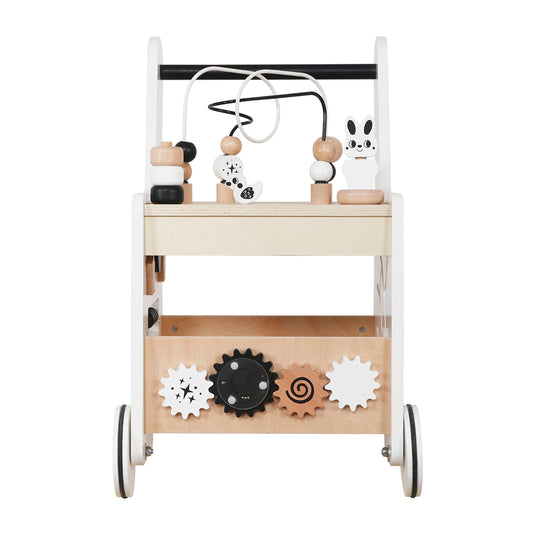 Andadera infantil de cuentas color blanco - W16E248
