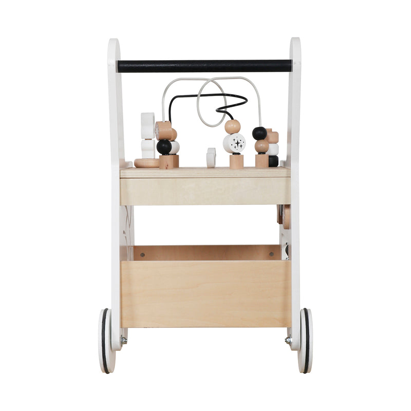 Cargue la imagen en el visor de la galería, Andadera infantil de cuentas color blanco - W16E248
