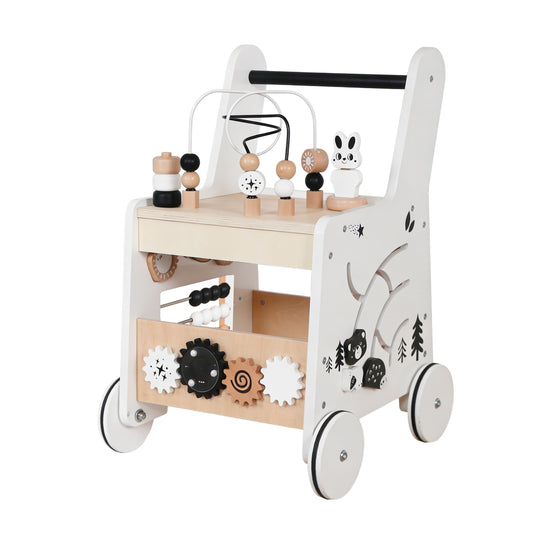 Andadera infantil de cuentas color blanco - W16E248