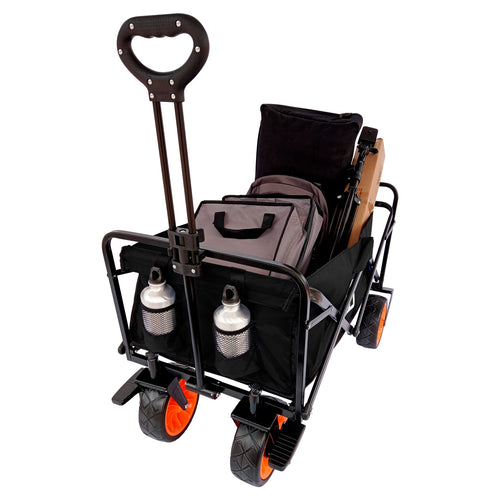 Carrito plegable   Negro, Vagón portátil de Gran Capacidad Para Exterior WAGON -WG-02