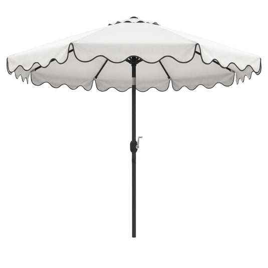 Sombrilla de borde Ondulado Wave color Blanco - WAVE-WH