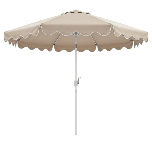 Sombrilla de borde Ondulado Wave color Taupe - WAVE-TA