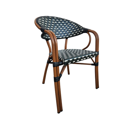 Silla de Rattan para Exterior Color negro&café WILLSI 50 - WIL50