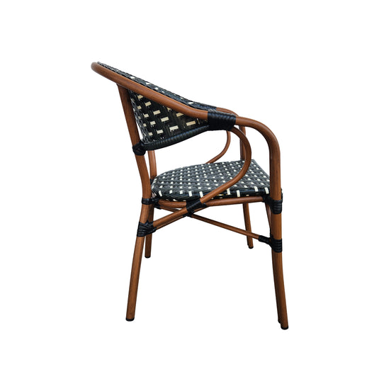 Silla de Rattan para Exterior Color negro&café WILLSI 50 - WIL50