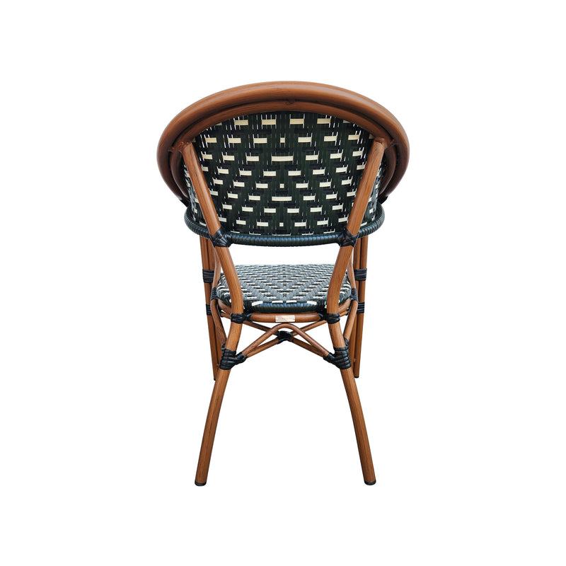 Cargue la imagen en el visor de la galería, Silla de Rattan para Exterior Color negro&amp;café WILLSI 50 - WIL50
