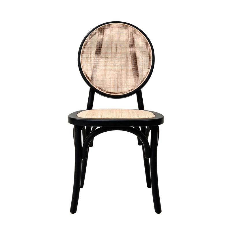 Cargue la imagen en el visor de la galería, Silla de madera para interior XN1961A color Negro &amp; Natural - XN1961A
