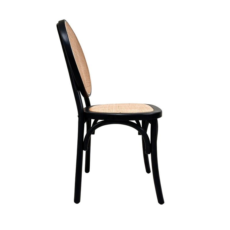Cargue la imagen en el visor de la galería, Silla de madera para interior XN1961A color Negro &amp; Natural - XN1961A
