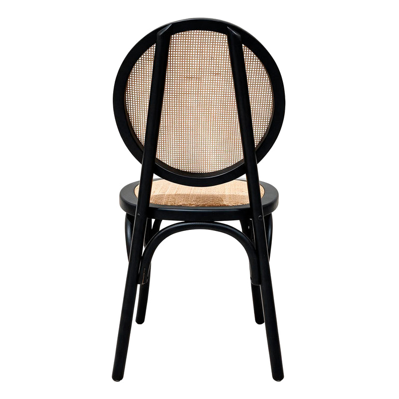 Cargue la imagen en el visor de la galería, Silla de madera para interior XN1961A color Negro &amp; Natural - XN1961A
