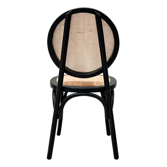 Silla de madera para interior XN1961A color Negro & Natural - XN1961A