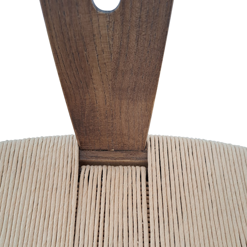 Cargue la imagen en el visor de la galería, Silla de madera para interior Wishbone color Café - XNR098
