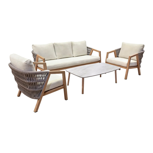 Set triple Yaara de madera color natural - GLA63542-YAAR3