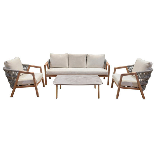 Set triple Yaara de madera color natural - GLA63542-YAAR3