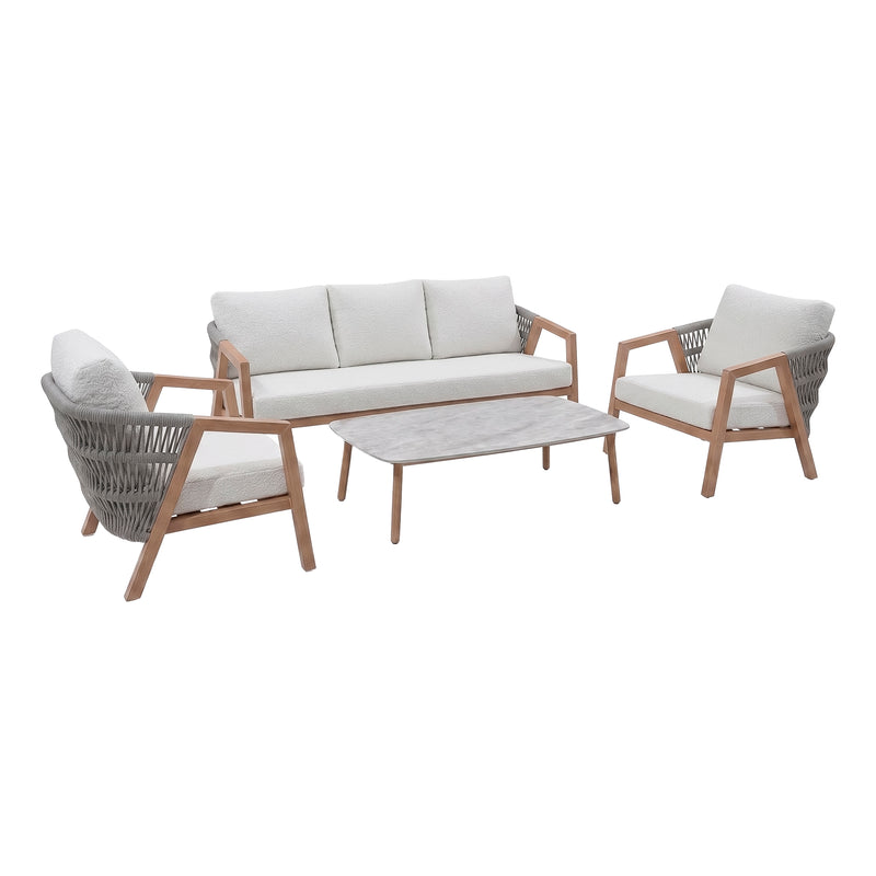 Cargue la imagen en el visor de la galería, Set triple Yaara de Aluminio estilo madera - GLA63542-YAAR3

