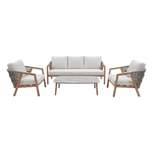 Set triple Yaara de Aluminio estilo madera - GLA63542-YAAR3