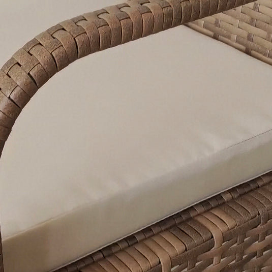 Zaxa Synthetic Rattan Indoor/Outdoor Double Set, Coffee Brown - SFS011