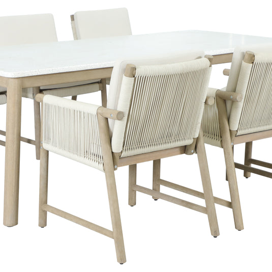 Comedor Zulu 2.1M + 6 sillas Zulu - HUC38523-SEIS