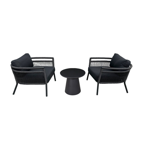 Set Acapulco bistro + mesa Noga color carbon - AC-NOGA