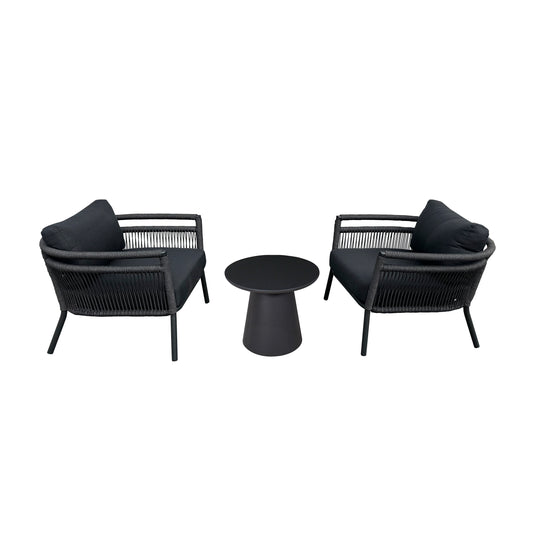 Set Acapulco bistro + mesa Noga color carbon - AC-NOGA