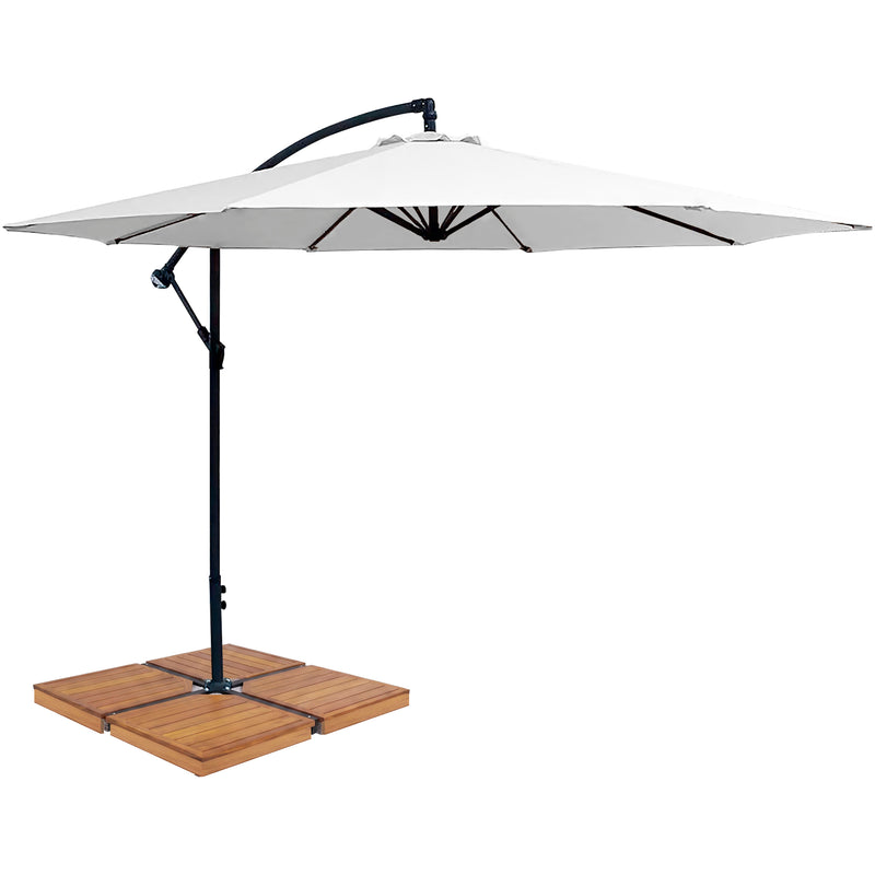 Load image into Gallery viewer, Sombrilla para Exterior Banana color blanco + base Lioux - BAN1010-23886CW22
