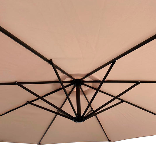 Sombrilla para Exterior Banana color Taupe + base Lioux - BAN1245-23886CW22