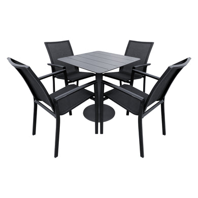 Comedor de Aluminio color Negro Crystel + Lojan + Koshem