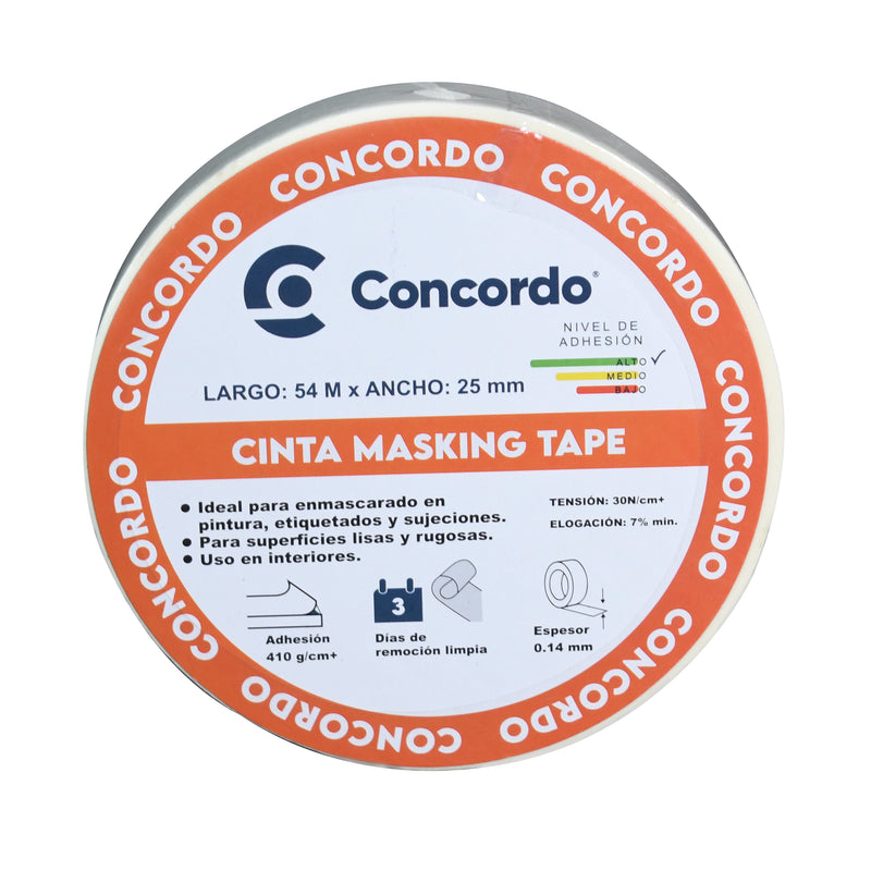 Cargue la imagen en el visor de la galería, Caja de Cinta Masking Tape 54m x 25 mm Color Blanco
