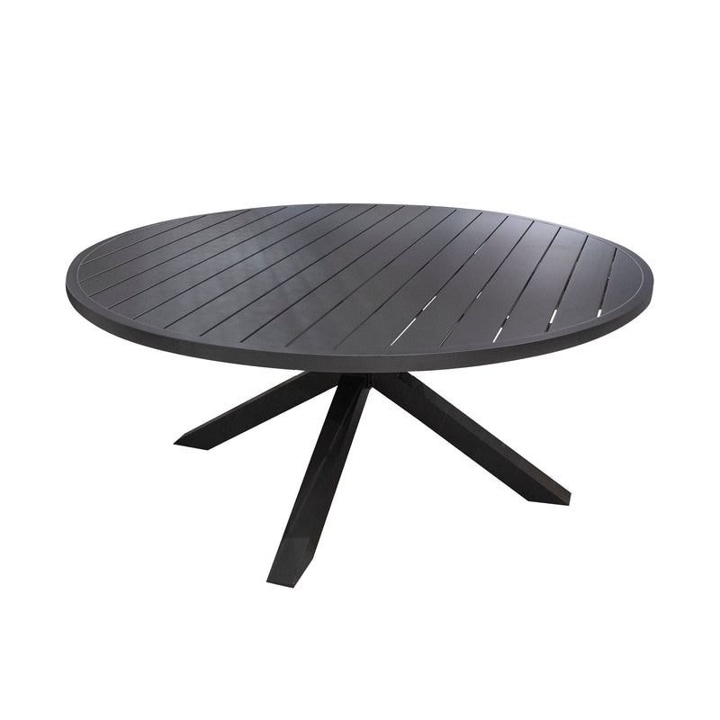 Cargue la imagen en el visor de la galería, Comedor redondo Matzo 1.8 M + 6 sillas Mayfair Carbon
